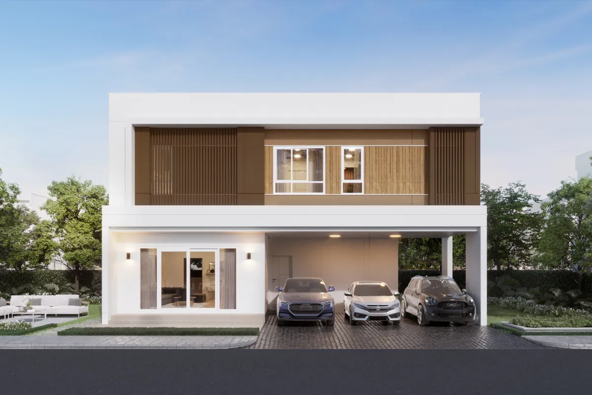 แบบบ้าน WARREN โครงการ MODEN บางนา - ศรีนครินทร์