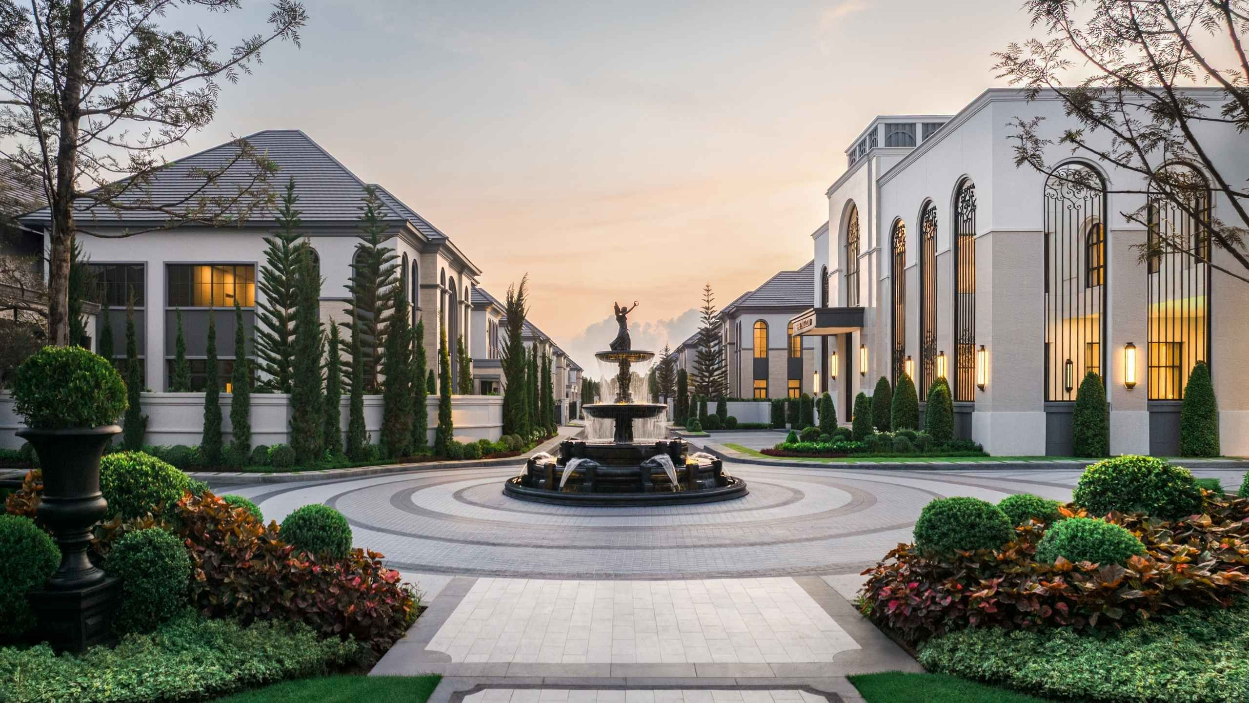 วงเวียนน้ำพุ โครงการ THE PALAZZO กรุงเทพกรีฑา