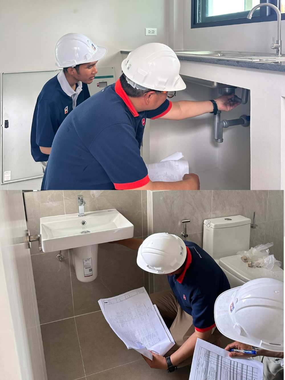 09_ap-house-water-supply-system.jpg อ่างล้างหน้าและอ่างล้างจาน หนึ่งในระบบใช้งานหลักที่ AP ตรวจระบบน้ำก่อนส่งมอบบ้าน