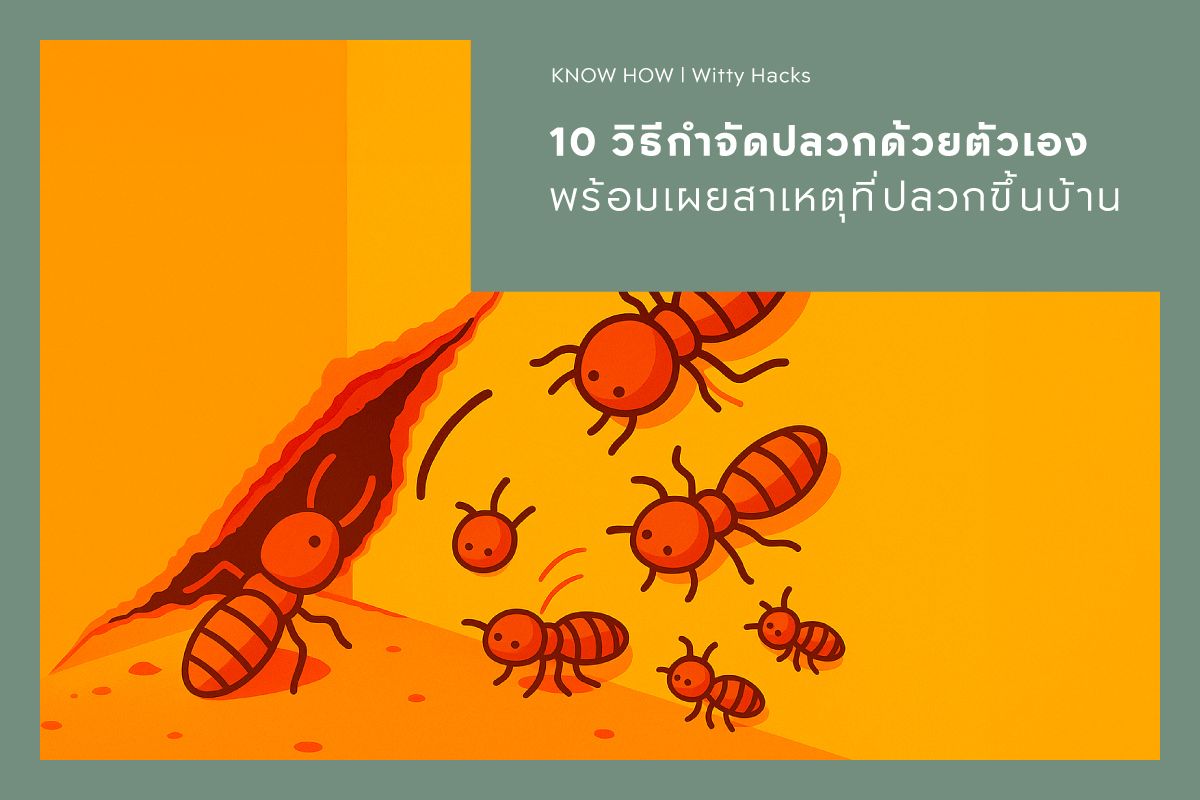 10 วิธีกำจัดปลวกด้วยตัวเอง พร้อมเผยสาเหตุที่ปลวกขึ้นบ้าน