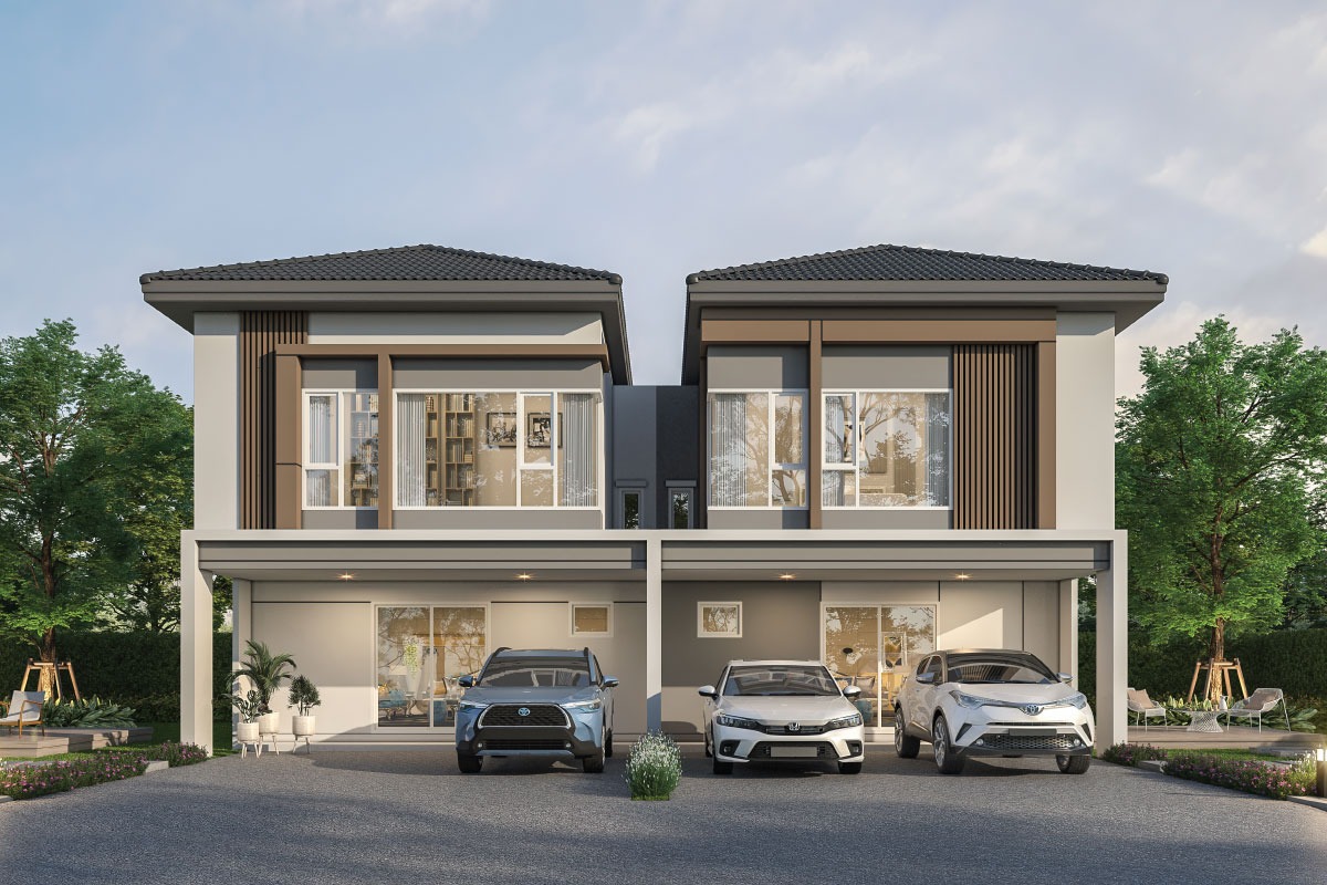 01_semi-detached-house-single-house-style.jpg บ้านแฝดสไตล์บ้านเดี่ยว โครงการ PLENO ดอนเมือง