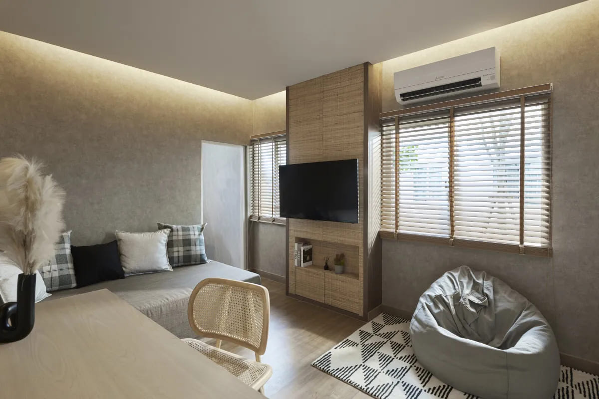 การแต่งมุมนั่งเล่นมินิมอลญี่ปุ่นด้วยบีนแบค