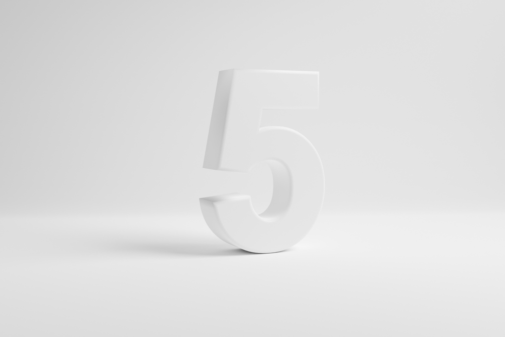 ผลรวมบ้านเลขที่เท่ากับ 5