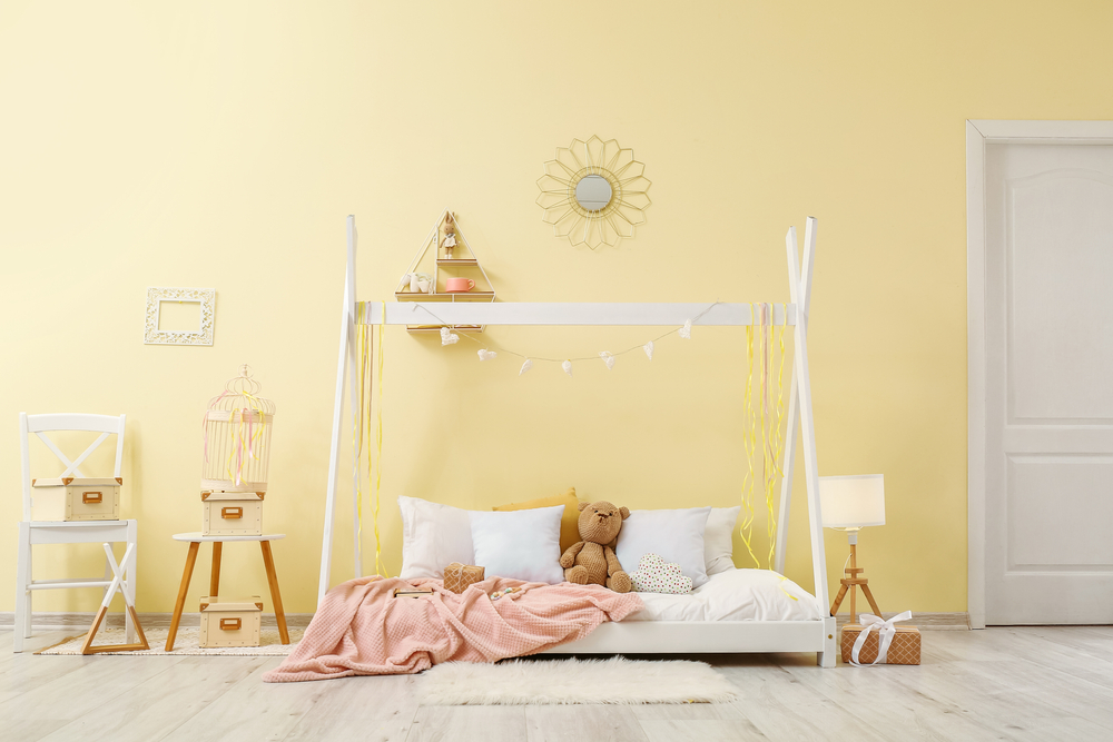 ห้องนอนเด็กโทนสีเหลือง