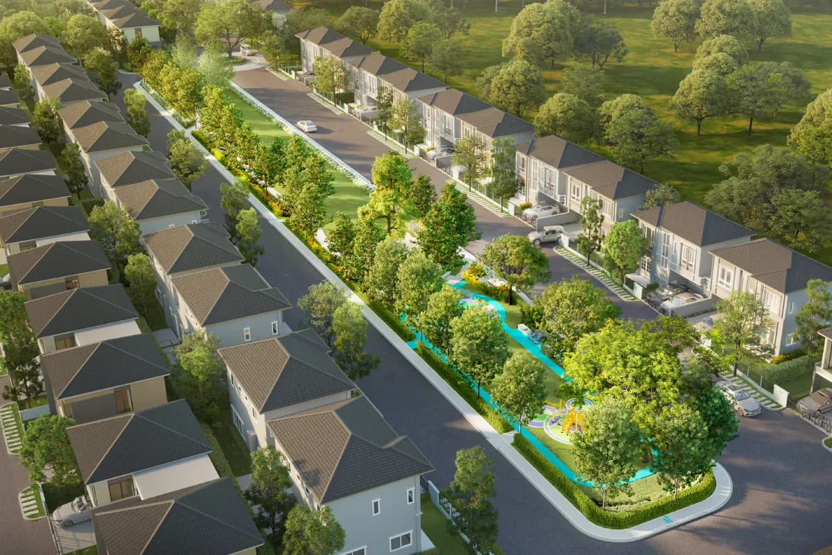 บรรยากาศสังคมบ้านแฝด โครงการ GRANDE PLENO พหลฯ - วิภาวดี 2