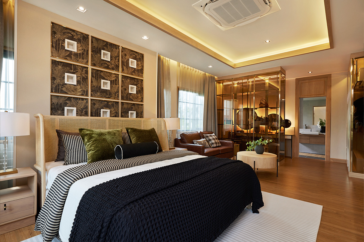 ห้องนอนในบ้านเดี่ยว CENTRO รัตนาธิเบศร์ 2
