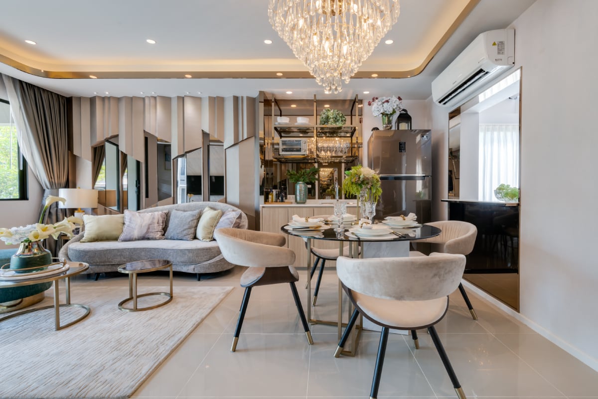 การตกแต่งบ้านสไตล์ Modern Classic ด้วยโต๊ะเก้าอี้ขาเรียว