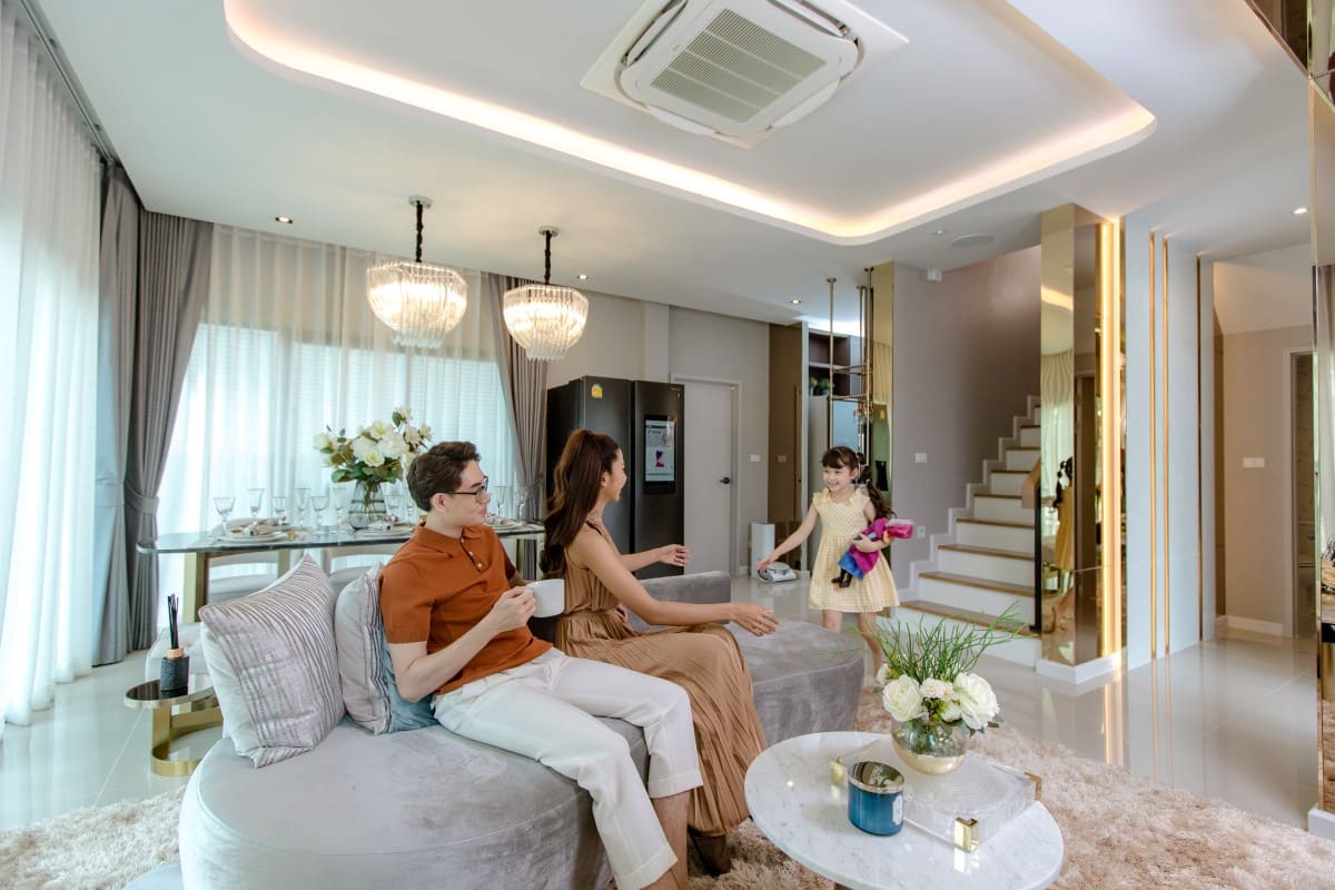 Living Area ในทาวน์โฮม บ้านกลางเมือง รามอินทรา 83 สเตชั่น