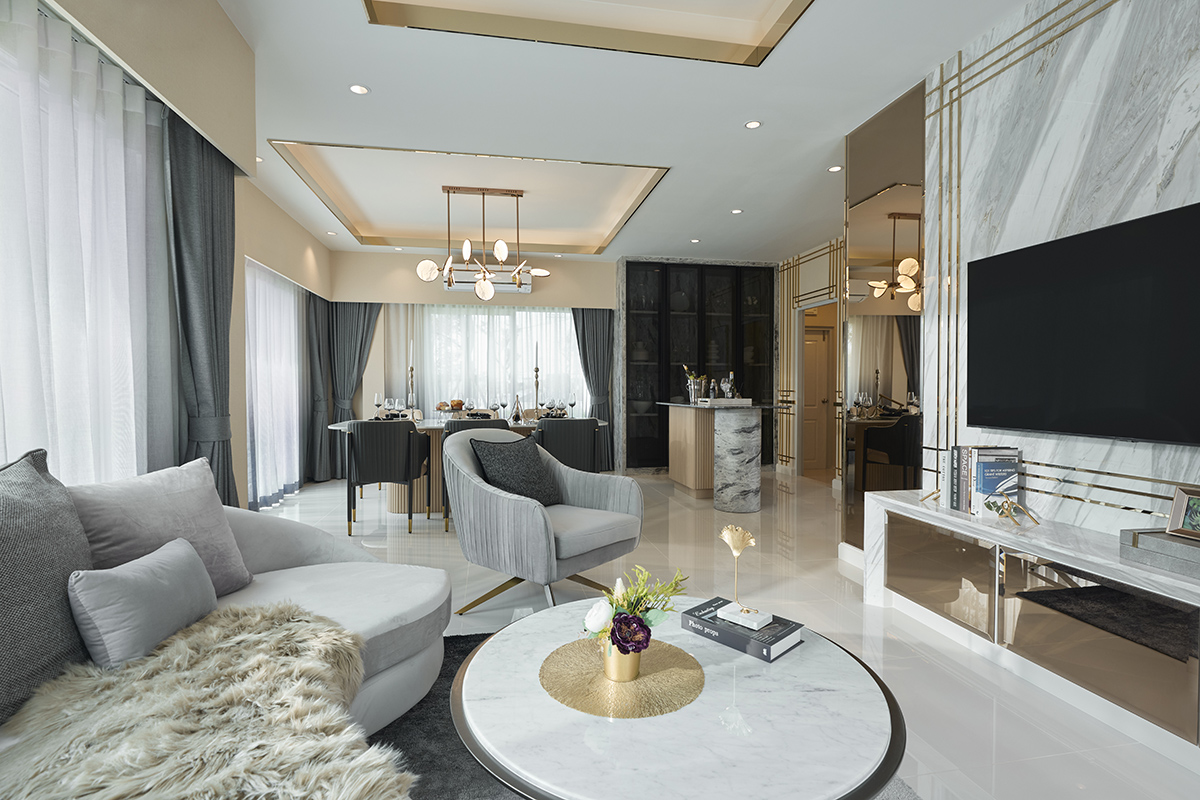 การตกแต่งบ้านสไตล์ Modern Luxury ด้วยวัสดุหินอ่อน
