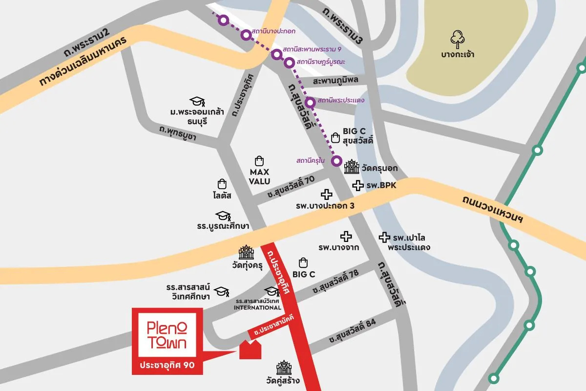 20_semi-detached-house-suksawat-prachauthit.jpg แผนที่โครงการ PLENO TOWN ประชาอุทิศ 90