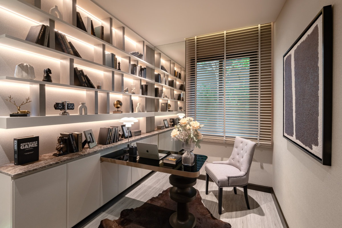 การตกแต่งบ้านสไตล์ Modern Classic ด้วยชั้นวางของมีดีไซน์