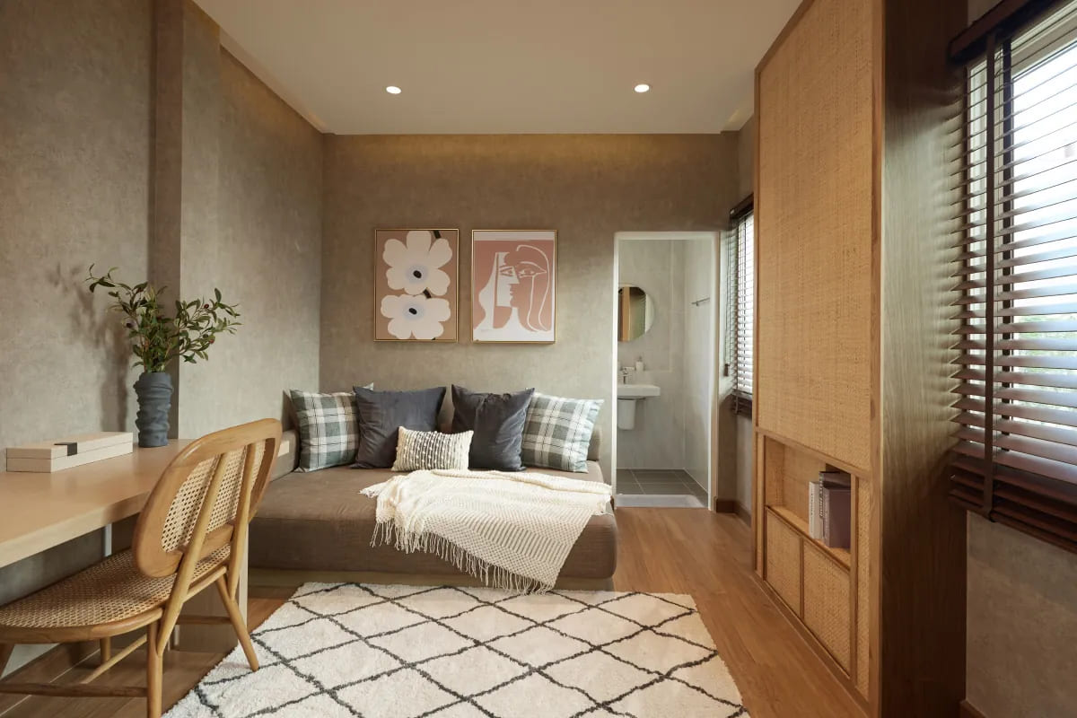 มุมพักผ่อนสไตล์ญี่ปุ่น