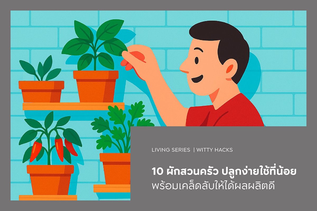 10 ผักสวนครัว ปลูกง่ายใช้ที่น้อย พร้อมเคล็ดลับให้ได้ผลผลิตดี