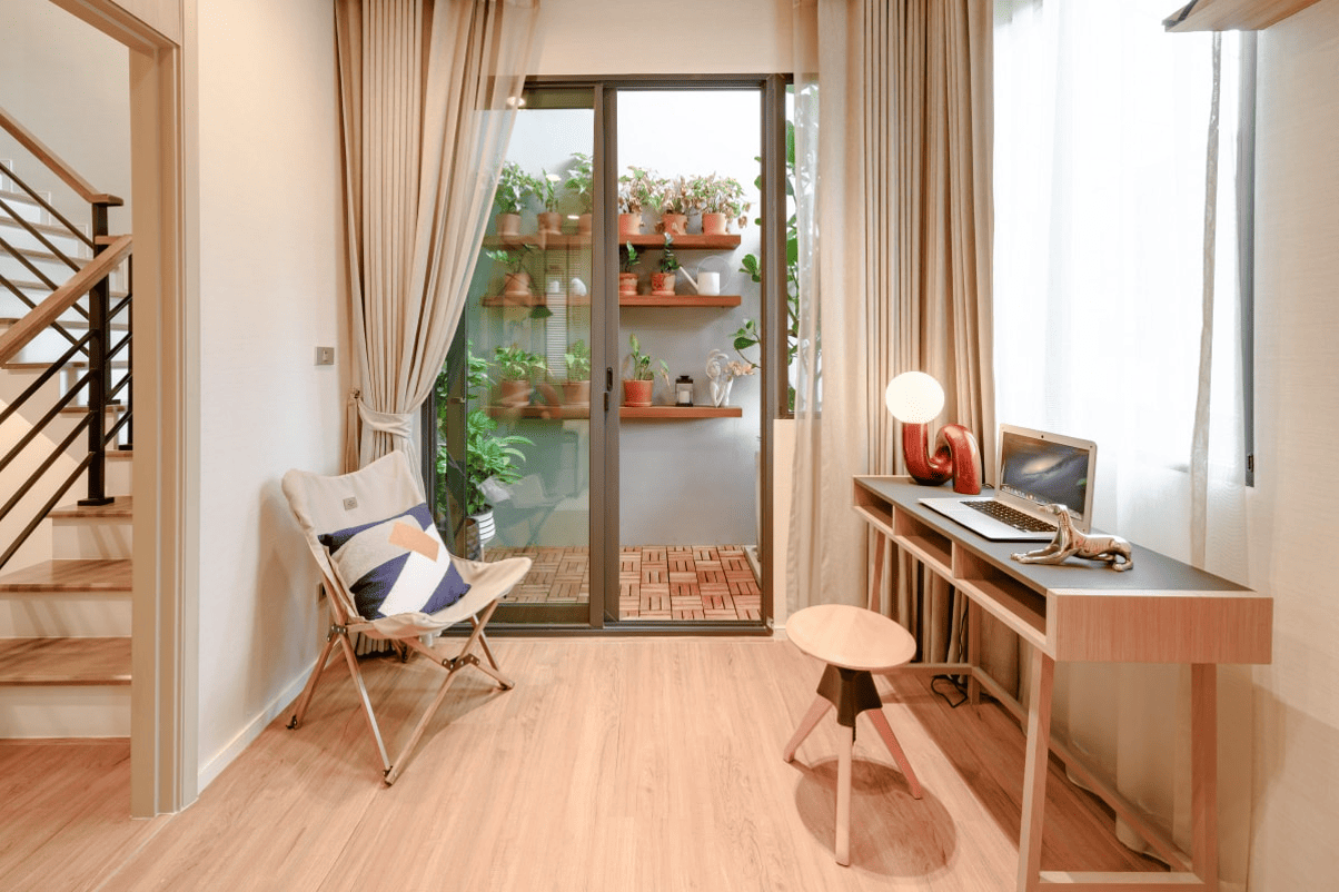 Pocket Garden ในบ้านทาวน์โฮม PLENO สุขสวัสดิ์-ประชาอุทิศ 76