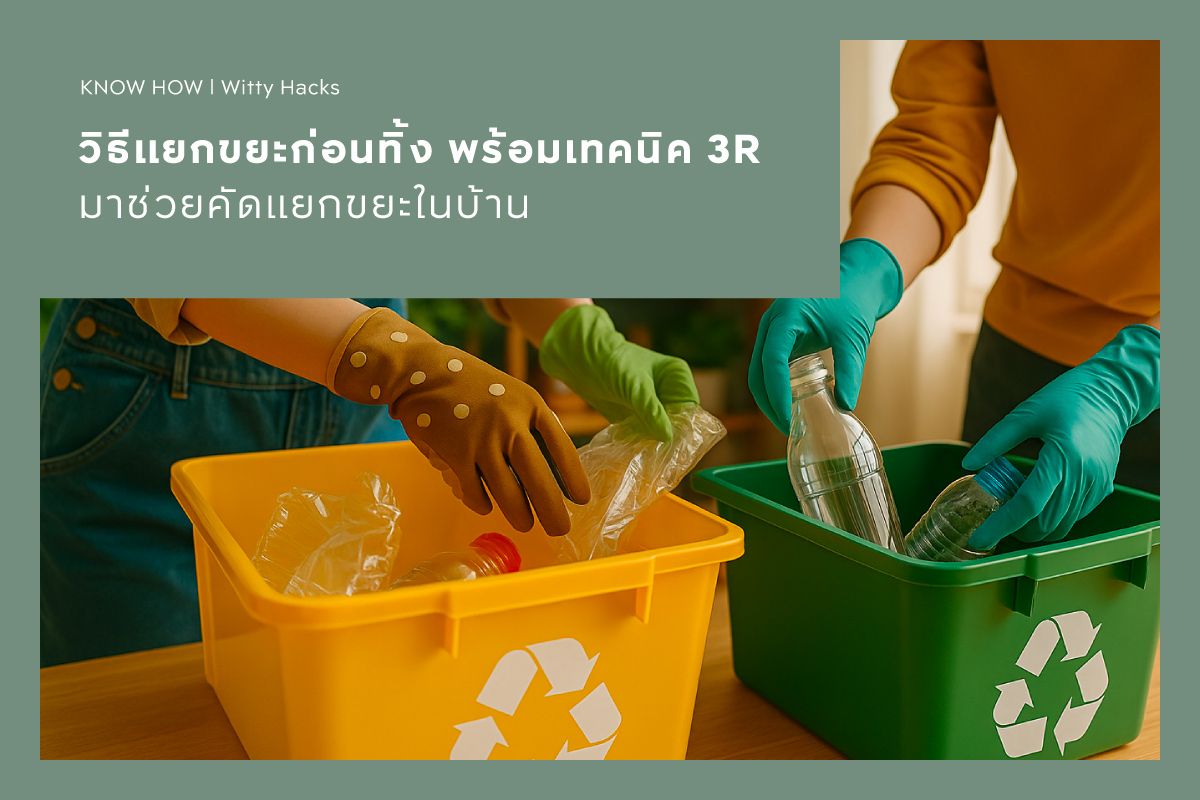 วิธีแยกขยะก่อนทิ้ง พร้อมเทคนิค 3R มาช่วยคัดแยกขยะในบ้าน