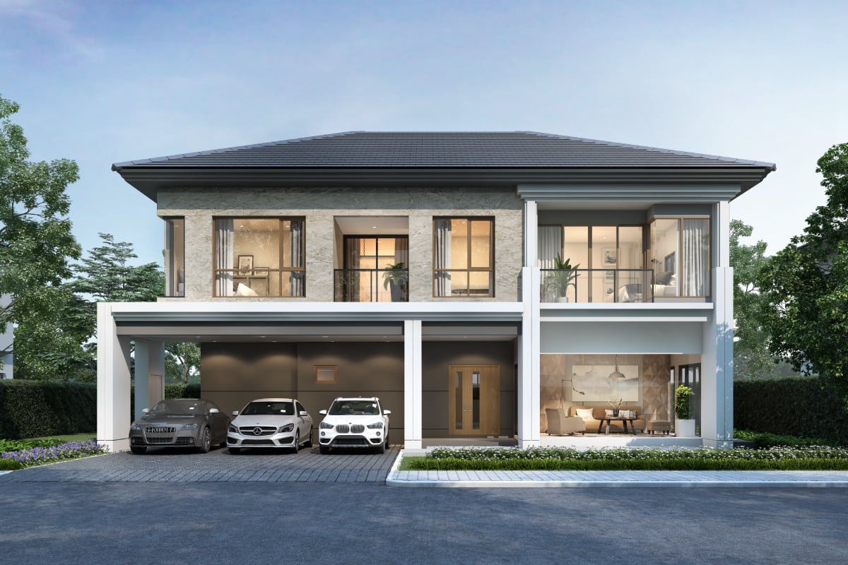 โครงการบ้านเดี่ยว 50 ตารางวา THE CITY สะพานมหาเจษฎาบดินทร์ฯ แบบบ้าน LUX SAPPHIRE