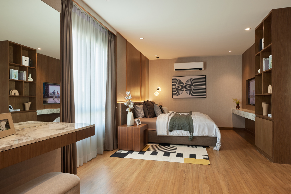 ห้องนอนในบ้านเดี่ยว MODEN บางนา-เทพารักษ์