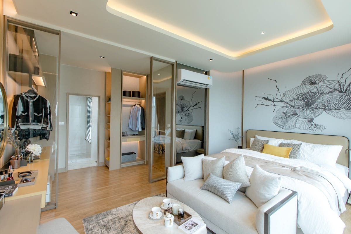 ห้องนอนในโครงการทาวน์โฮม บ้านกลางเมือง รามอินทรา 83 สเตชั่น
