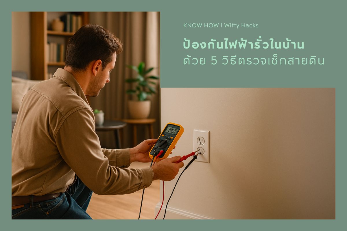 ป้องกันไฟฟ้ารั่วในบ้าน ด้วย 5 วิธีตรวจเช็กสายดิน