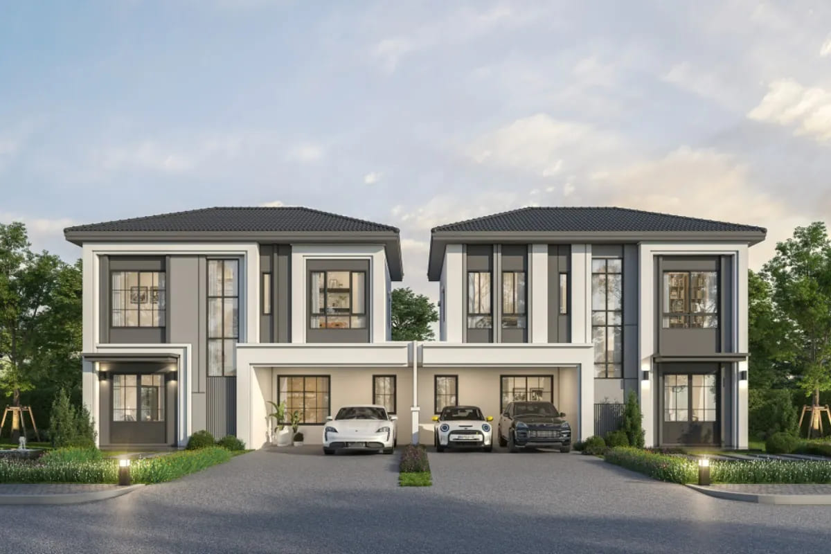 แบบบ้านแฝด 2 ชั้น Type OLIVIA F โครงการ GRANDE PLENO ปิ่นเกล้า - กาญจนาฯ