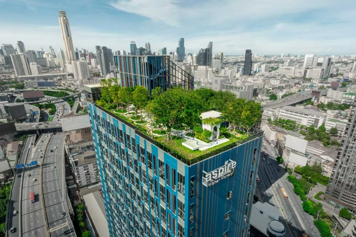 บรรยากาศคอนโดย่านอนุสาวรีย์ โครงการ ASPIRE วิภา - วิคตอรี่