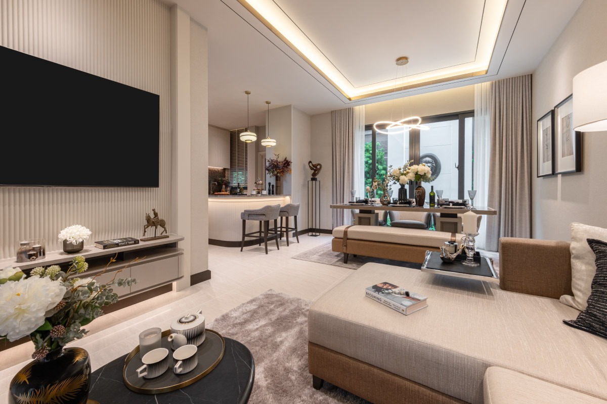 การใช้สีโทนกลางตกแต่งบ้านสไตล์ Modern Classic