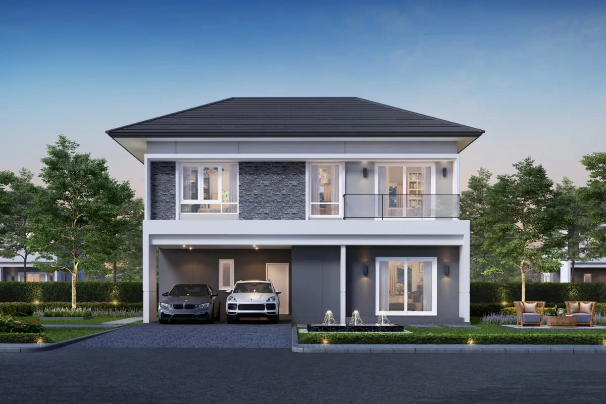 แบบบ้าน MONZA ในโครงการอภิทาวน์ ระยอง