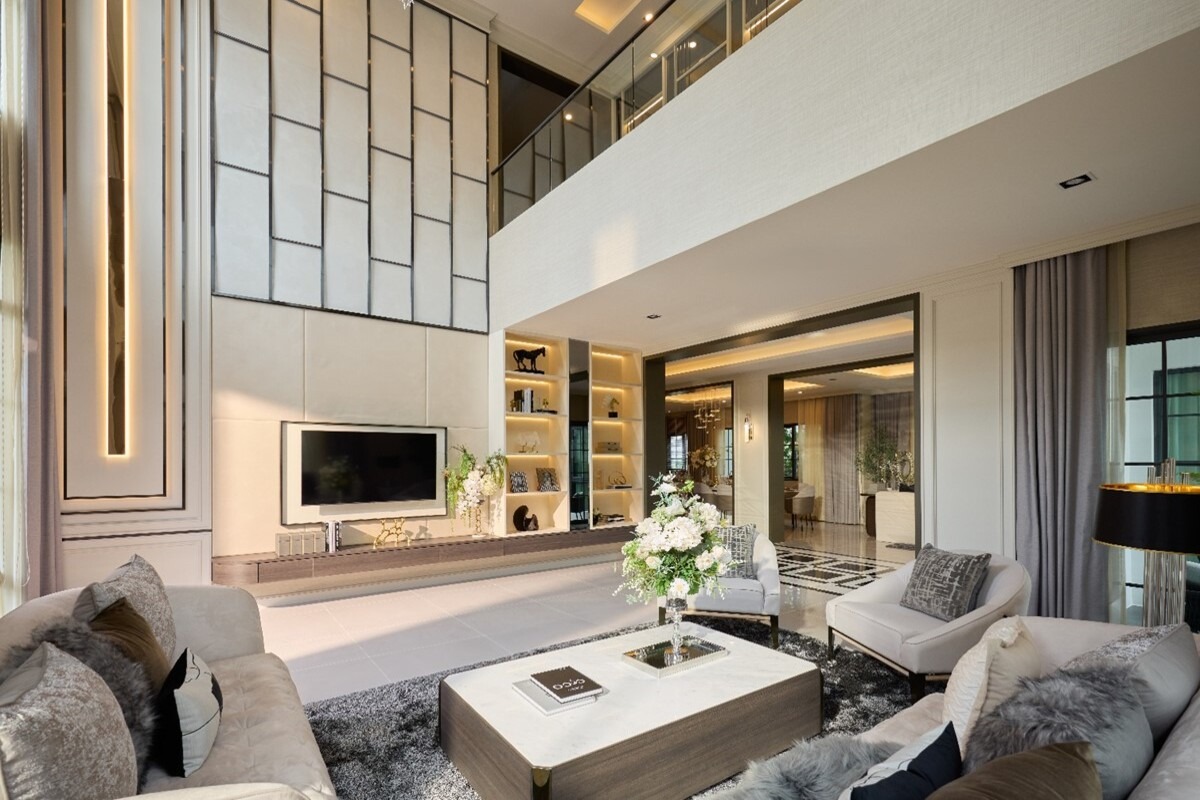 การตกแต่งห้องรับแขกสไตล์ Modern Luxury