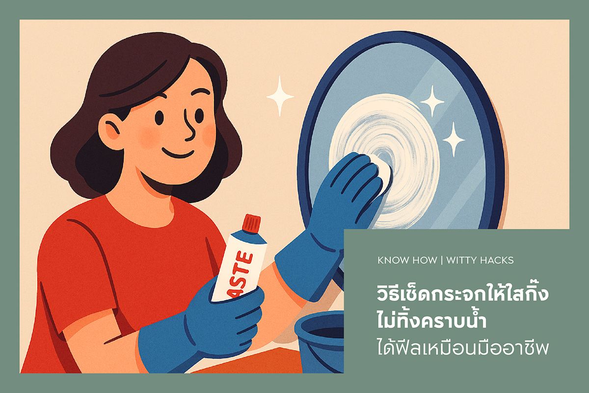 วิธีเช็ดกระจกให้ใสกิ๊ง ไม่ทิ้งคราบน้ำ ได้ฟีลเหมือนมืออาชีพ!