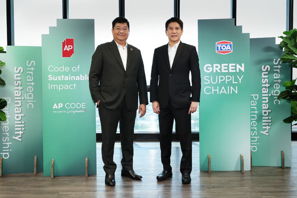 AP – TOA สองผู้นำอุตสาหกรรมอสังหาฯ และวัสดุก่อสร้าง ผนึกกำลังสร้าง Green Supply Chain
