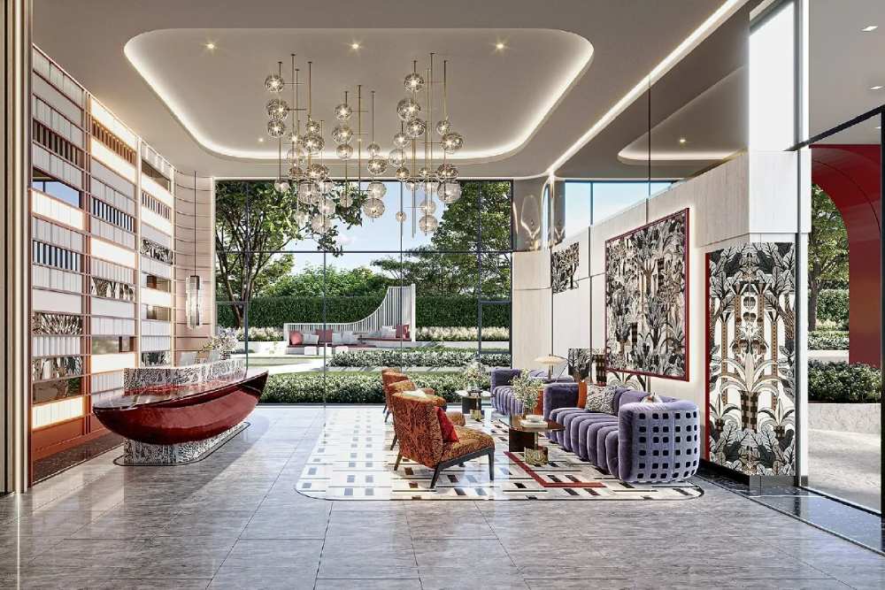 09_condo-vibhavadi.jpg บรรยากาศส่วนกลางของ ASPIRE ห้วยขวาง