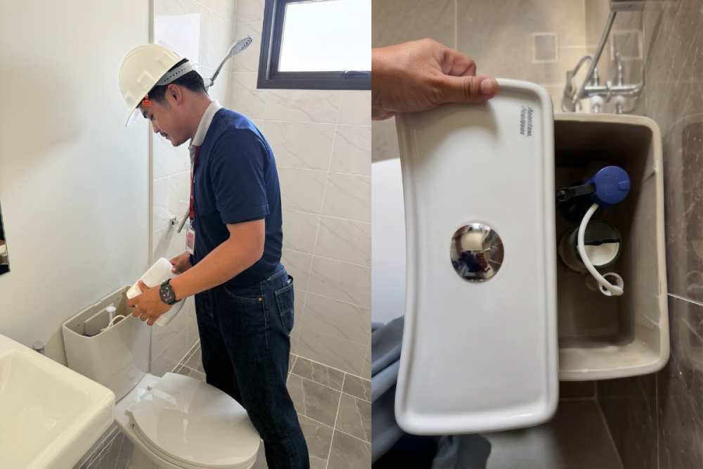 08_ap-house-water-supply-system.jpg ชักโครก หนึ่งในระบบใช้งานหลักที่ AP ตรวจระบบน้ำก่อนส่งมอบบ้าน