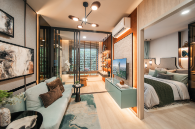 การออกแบบห้อง โครงการ LIFE อุดมสุข สเตชั่น