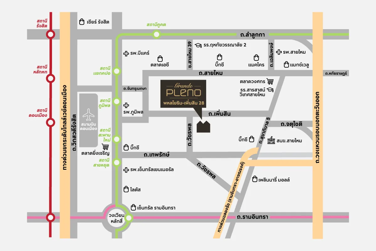 06_phahonyothin-townhome-with-easy-connection.png แผนที่การเดินทางและสิ่งอำนวยความสะดวกใกล้เคียงโครงการ GRANDE PLENO พหลโยธิน - เพิ่มสิน 28