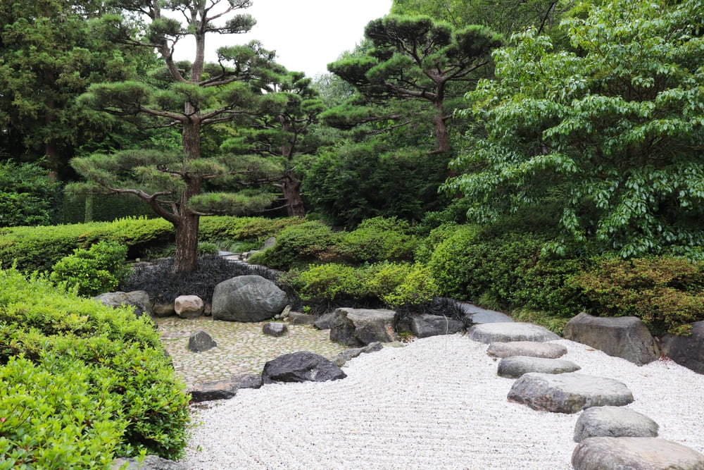 สวนหลังบ้านสไตล์สวนหินญี่ปุ่น