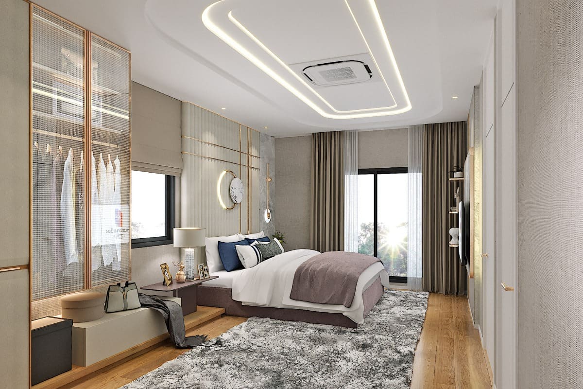 ห้องนอนในโครงการบ้านกลางเมือง นอร์ธ ราชพฤกษ์