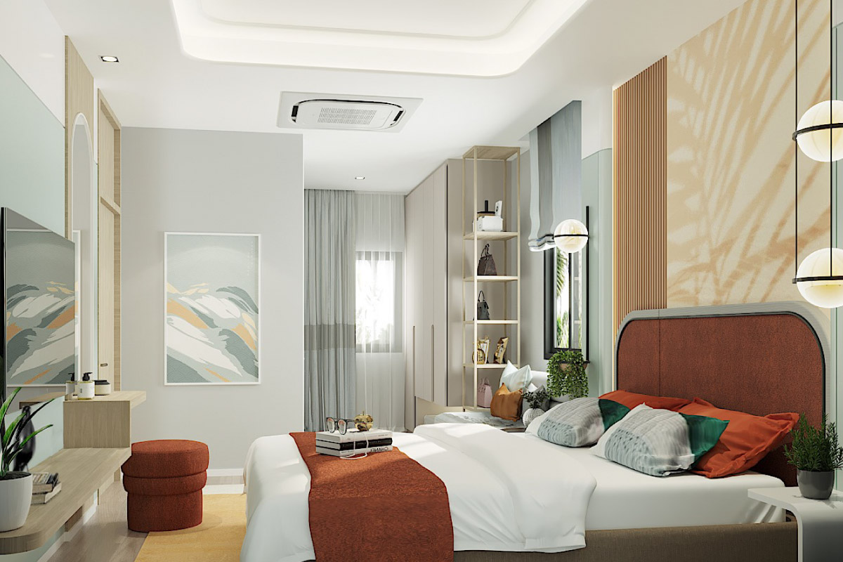 ห้องนอน ทาวน์โฮม GRANDE PLENO พหลฯ-วิภาวดี 2