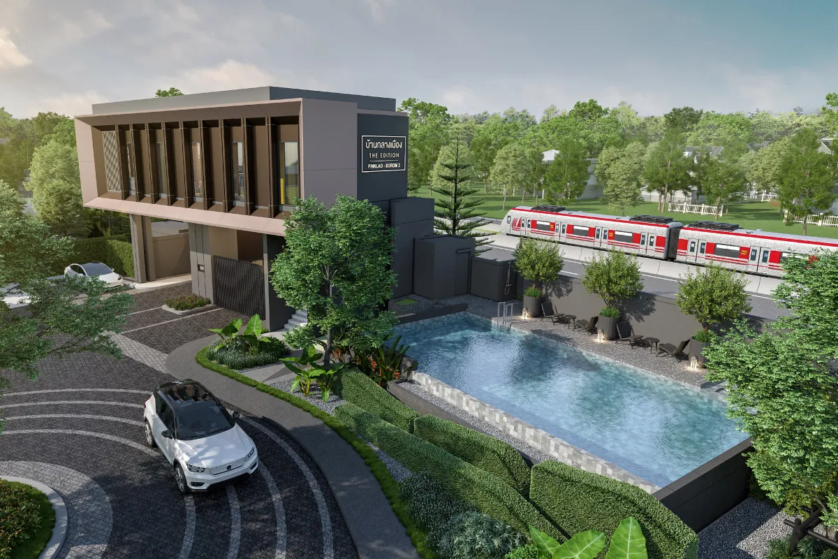 สังคมคุณภาพในบ้านแฝดใกล้รถไฟฟ้า โครงการ บ้านกลางเมือง THE EDITION ปิ่นเกล้า - บรมฯ 2