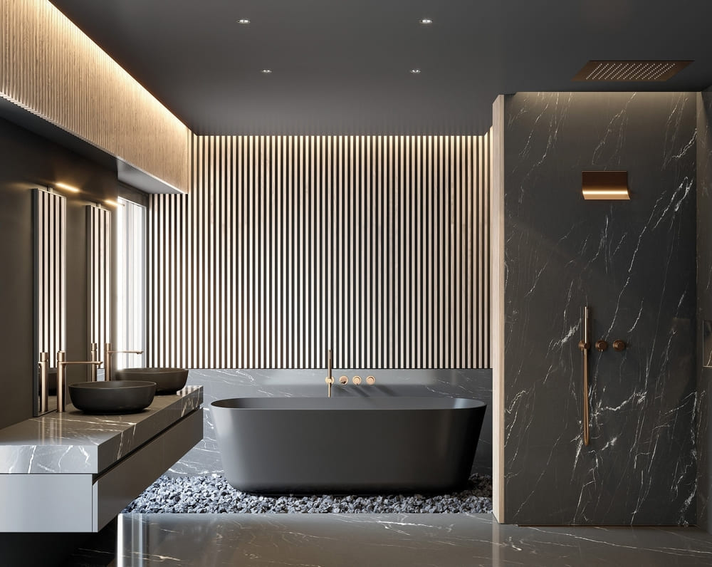 ห้องน้ำ Luxury ติดกรุยเชิงผนัง