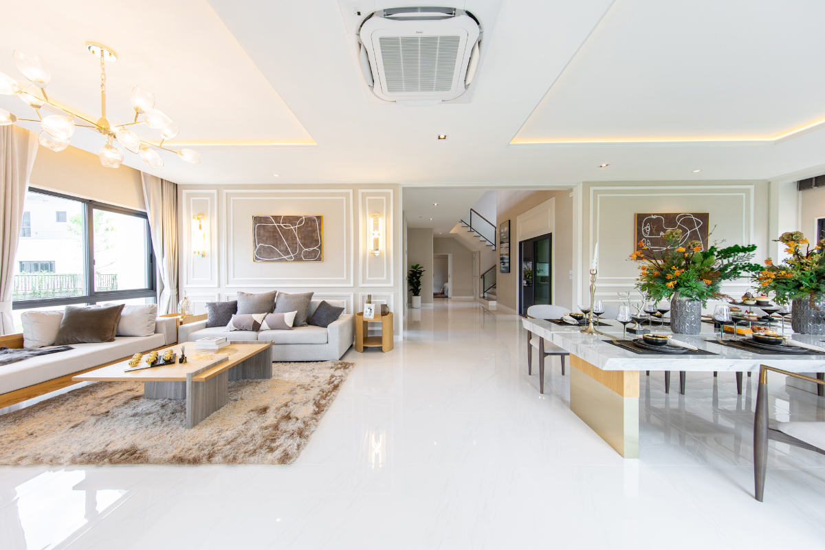 พื้นที่ Double Living Area กว้างขวางในบ้านเดี่ยว THE CITY พระราม5 - นครอินทร์