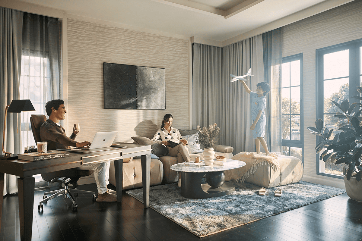 ห้องนอนในโครงการบ้านเดี่ยว THE CITY รามอินทรา-วงแหวน 2