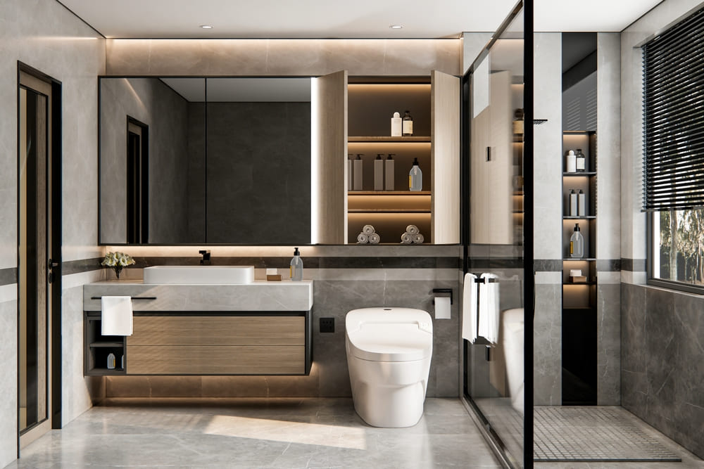 ห้องน้ำสไตล์ Modern Contemporary