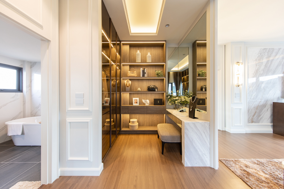 ห้องนอนหลักในบ้านเดี่ยว THE CITY พระราม 5 - นครอินทร์