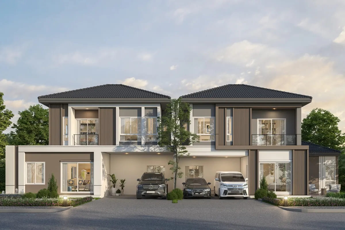 แบบบ้านแฝด 2 ชั้น Type SHANE PLUS F โครงการ PLENO แฟชั่นฯ - รามอินทรา