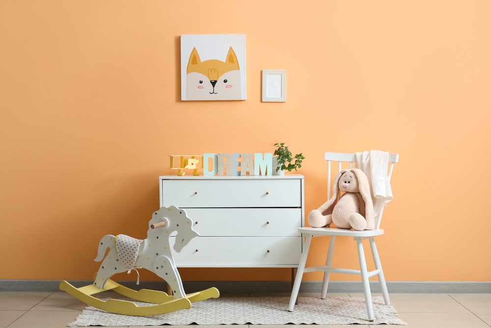 ห้องนอนเด็กโทนสีส้ม