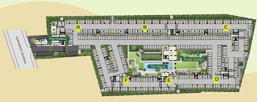ผังอาคารของโครงการ ASPIRE สุขุมวิท 103