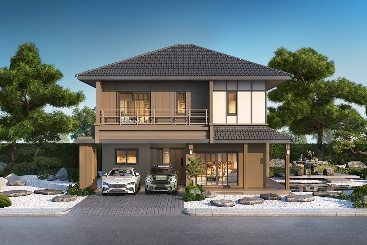 แบบบ้าน YUZUKI โครงการบ้านเดี่ยว CENTRO สาทร-สุขสวัสดิ์