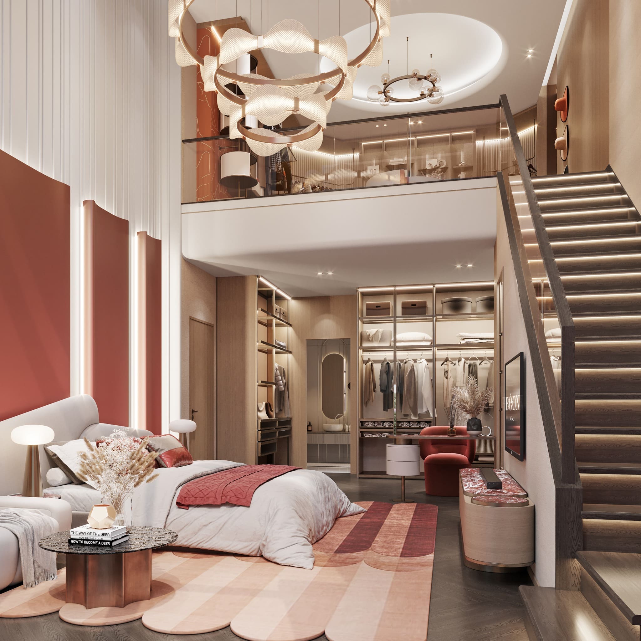 การออกแบบห้องนอน Master Bedroom โครงการ BEON เกษตร - นวมินทร์