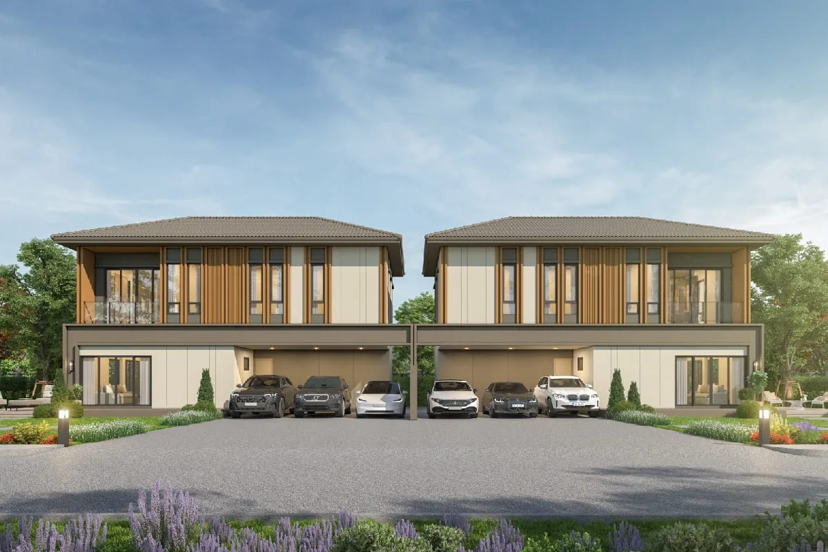 แบบบ้านแฝด 2 ชั้น Type ASHER โครงการ GRANDE PLENO วิภาวดี - รังสิต