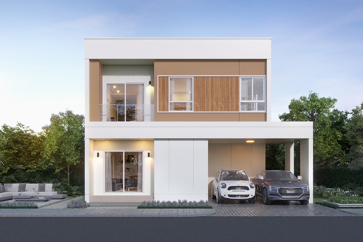 แบบบ้าน GARY ในโครงการ MODEN พระราม 2